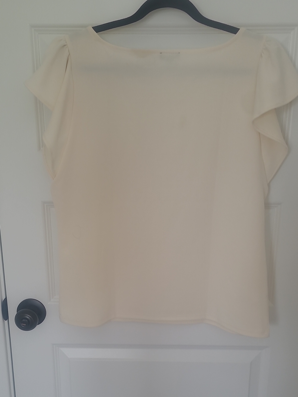 Ann Taylor  Cream Ruffle Sleeve Blouse - Picture 5 of 5